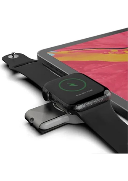 Ally Apple Iwatch Için Taşınabilir 2 In 1 USB + Type-C Şarj STANDI-(1903) - BRF19255-8045 fırsatları