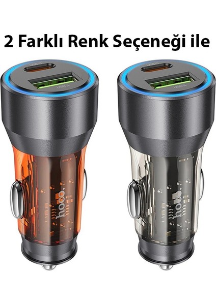Hoco NZ12A Action PD43W USB + Type-C Hızlı Şarj Araç Çakmaklı Şarj ALETI-(190 - BRF14315-246 indirimleri