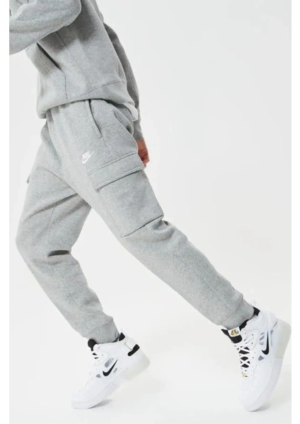 Nsw Clup Fleece Şardonlu Erkek Gri Kargo Eşofman Altı modelleri