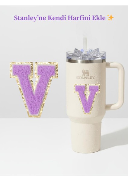 Quencher Uyumlu Premium Harf Sticker / Aksesuar – Tekstil Kaplama Kişiselleştirilmiş Tasarım