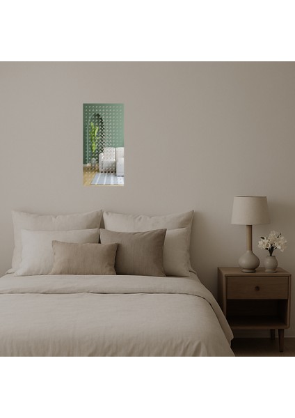 Abstrakt Çiçek Desenli Dekoratif Aynalı Tablo - BRF13953-4231 fiyatları