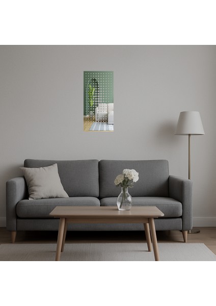 Geometrik Çiçek Motifli Dekoratif Aynalı Tablo - BRF16448-5969 indirimleri