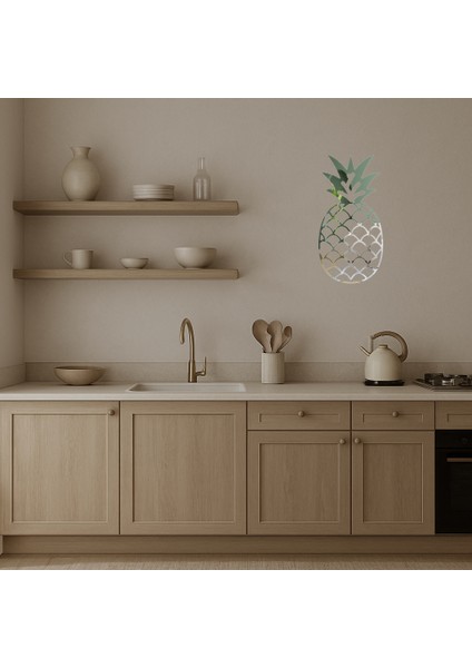 Tropikal Ananas Desenli Dekoratif Duvar Aynalı Tablosu - BRF19688-9583 modelleri