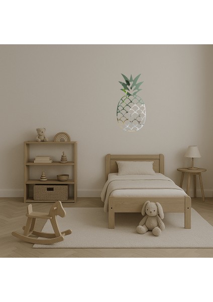 Tropikal Ananas Desenli Dekoratif Duvar Aynalı Tablosu - BRF19688-9583 fırsatları
