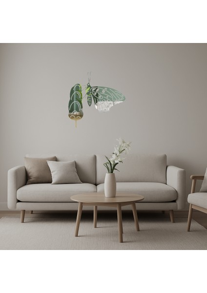 Şık Kelebek Dekor Aynalı Tablo - Model 25 - BRF18719-8367