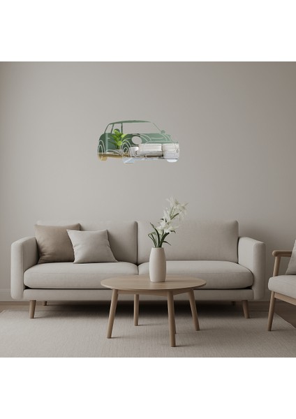 Modern Araba Tasarımlı Dekoratif Duvar Aynalı Tablosu - BRF19640-6391
