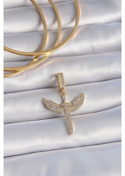 Pirinç Gold Renk Zirkon Taşlı Mikail Model Ajda Charm - Lisinya