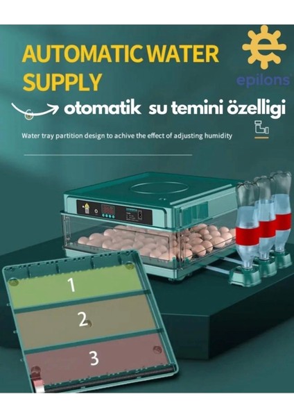 Kuluçka Makinesi Extra Hediyeli 130 Lu Tam Otomatik Yedek Motorlu indirimleri