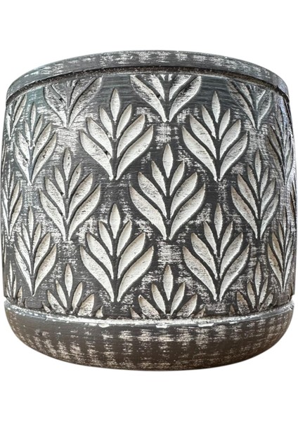 Ev Dekorasyon Antrasit Lotus Beton Saksı Çiçeklik Saksılık modelleri