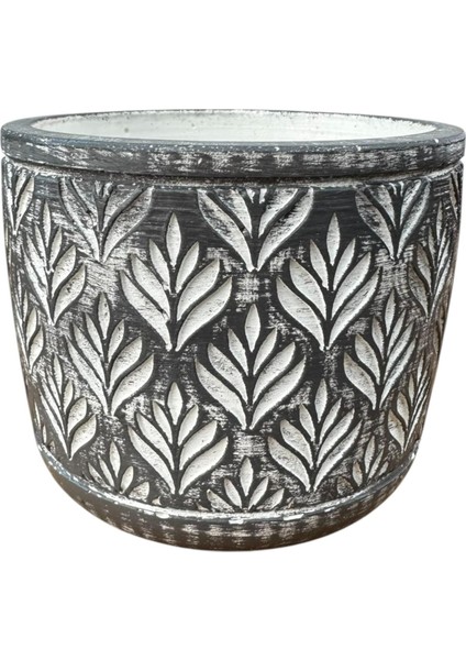 Ev Dekorasyon Antrasit Lotus Beton Saksı Çiçeklik Saksılık indirimleri