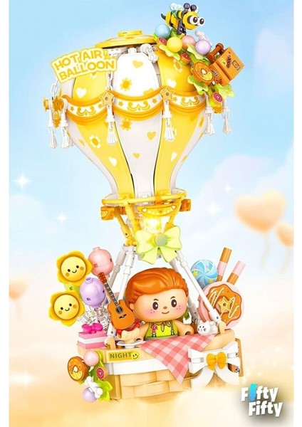 Nessiworld LZ-4113 Loz Sarı Hava Balonu 750 Parça Block Oyuncak