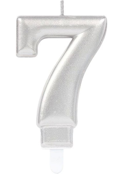 7 Rakam Mum Gümüş Renk - Lisinya