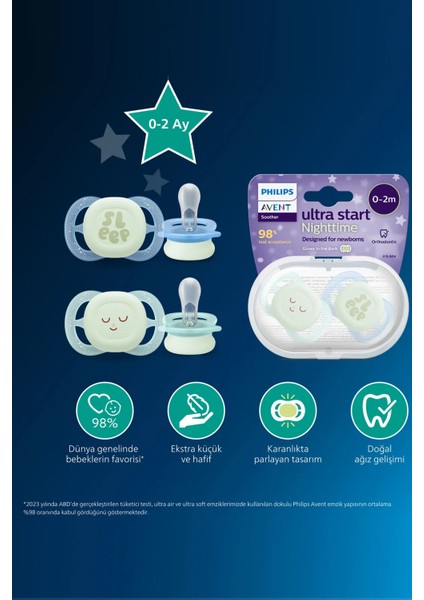 Nessiworld Philips Avent Ultra Start Gece Emzik 0-2 Ay fiyatları