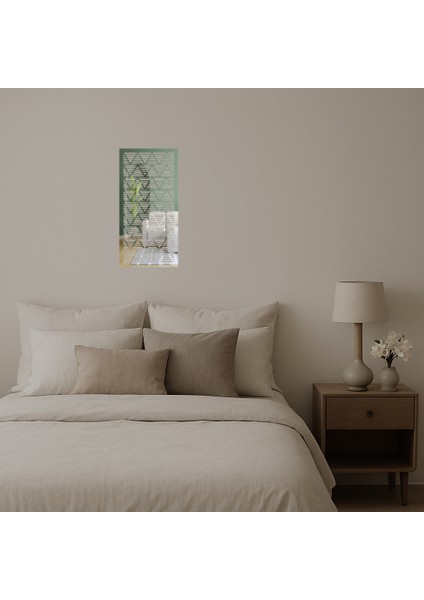 Modern Çiçek Desenli Aynalı Tablo - BRF19799-6317 fiyatları