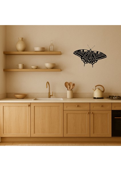 Zarif Yaprak Silüetli Mdf Dekoratif Tablo - BRF18163-2582 fiyatları