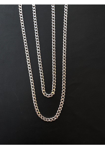 3,5 mm 60 cm Gurmet Erkek Gümüş Zincir Kolye modelleri