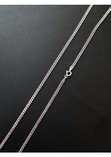3 mm 65 cm Gurmet Erkek Gümüş Zincir Kolye