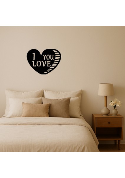 Aşk Dolu Kalp Tasarımlı Mdf Dekoratif Tablo - BRF15037-3343