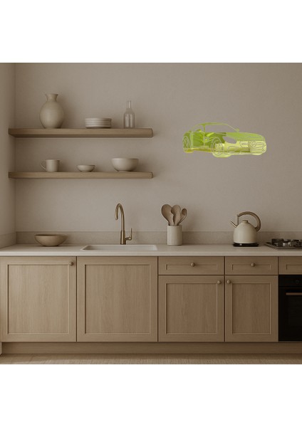 Şık Araba Motifli Dekoratif Altın Aynalı Tablo - BRF13759-8708 modelleri