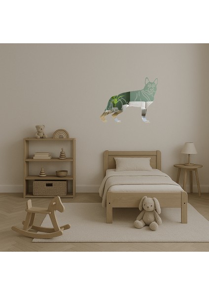 Renkli Köpek Dostlar Dekoratif Aynalı Tablo - BRF18852-8572 fırsatları