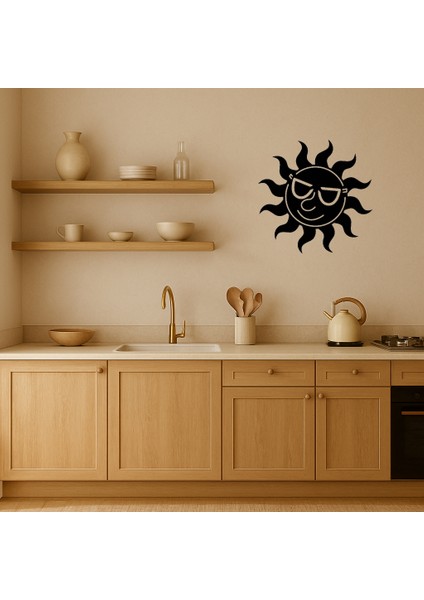 Gözlüklü Güneş Yüzü Dekoratif Tablo - BRF17789-8594 fiyatları