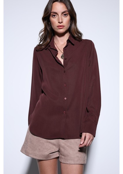 Bordo Premium Kadın Gömlek fiyatları
