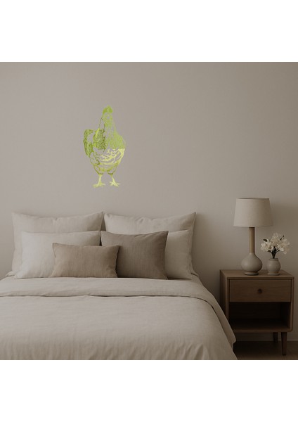 Sevimli Tavuk Tasarımlı Altın Aynalı Tablo - BRF17064-8400 fiyatları