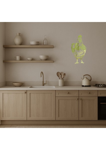 Sevimli Tavuk Tasarımlı Altın Aynalı Tablo - BRF17064-8400 modelleri