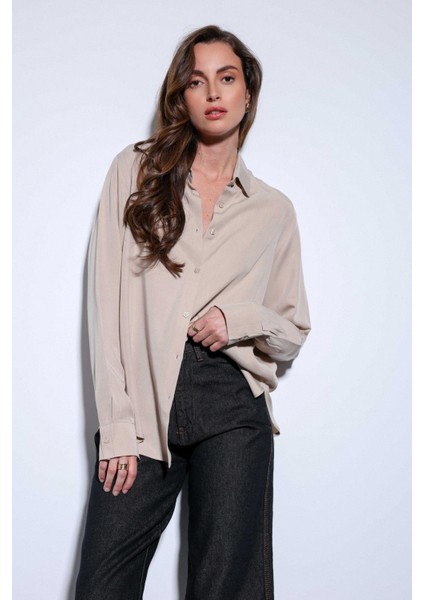Bej Premium Kadın Gömlek fiyatları