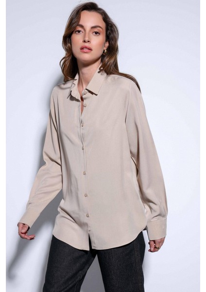 Bej Premium Kadın Gömlek modelleri