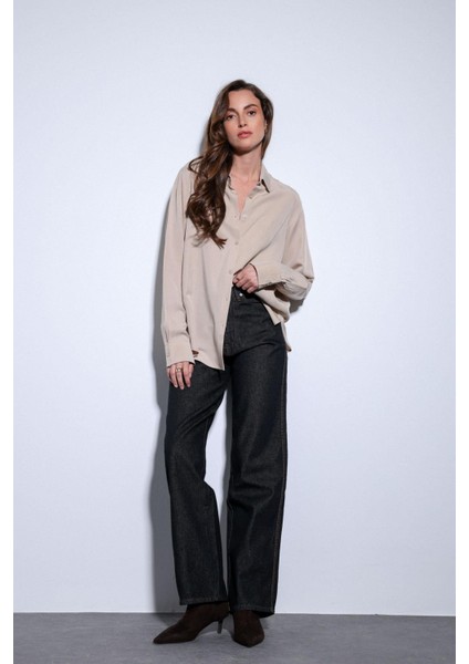 Bej Premium Kadın Gömlek fırsatları