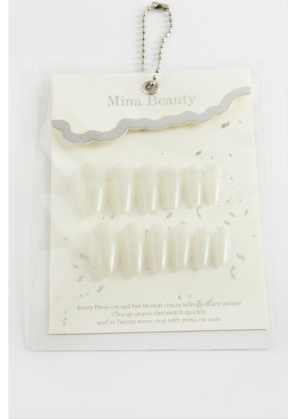 Sepetim Mina Beauty Kedi Gözü Takma Tırnak-Kırık Beyaz fiyatları