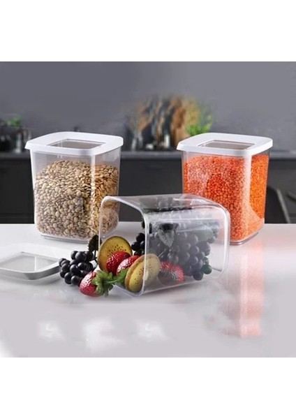 Lossa Kare Vakumlu Saklama Kabı 3`lü Set 1 Lt
