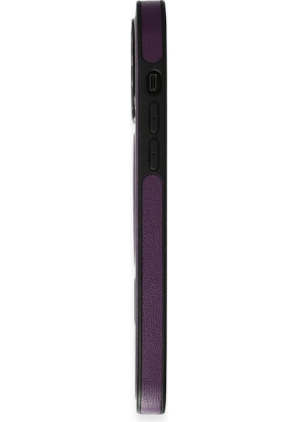 iPhone 14 Pro Kılıf Ozzi Magsafe Deri Kapak - Derin Mor - BRF11880-9054 fırsatları