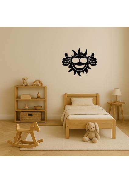 Gözlük ve Başparmak Hareketli Güneş Mdf Dekoratif Tablo - BRF17496-5241 modelleri