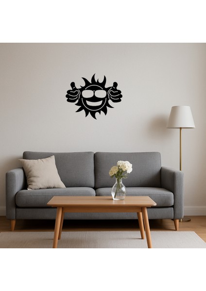 Gözlük ve Başparmak Hareketli Güneş Mdf Dekoratif Tablo - BRF17496-5241 fırsatları