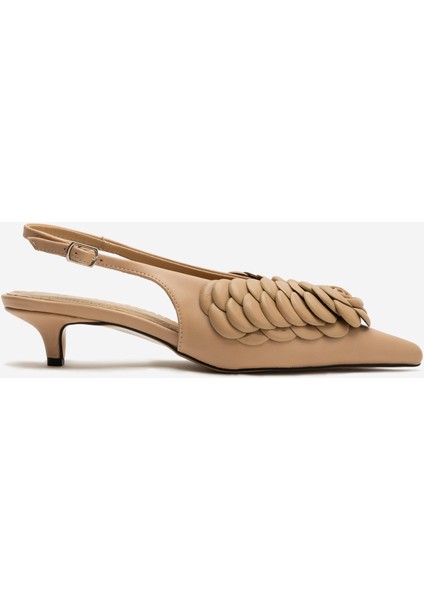 Rosa Zarif Gül Detaylı Hakiki Deri Ayakkabı