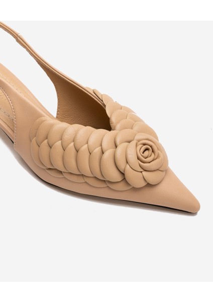 Rosa Zarif Gül Detaylı Hakiki Deri Ayakkabı modelleri