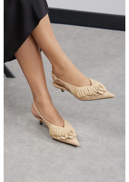 Rosa Zarif Gül Detaylı Hakiki Deri Ayakkabı indirimleri