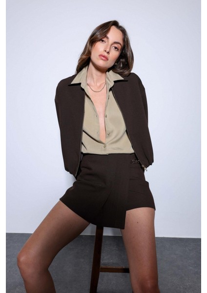 Haki Premium Kadın Gömlek