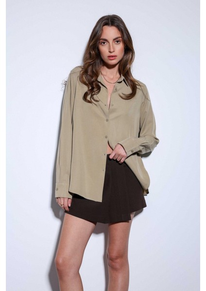 Haki Premium Kadın Gömlek fiyatları