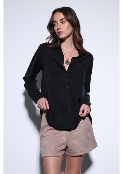 Siyah Premium Kadın Gömlek
