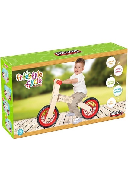 Nessiworld 02 001 Pilsan Freestyle Cycle - Ahşap Bisiklet Pedalsız / +24 Ay modelleri