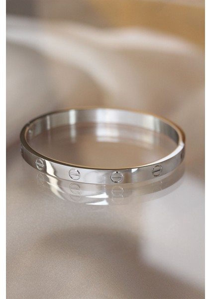 316L Çelik Silver Renk Bilezik - Lisinya