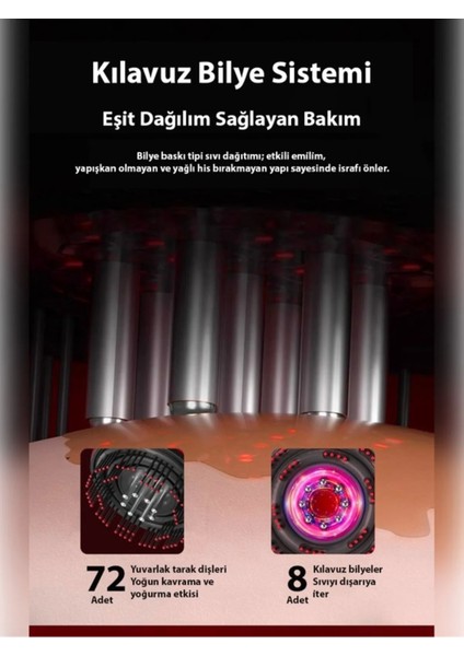 Şarjlı ve Titreşimli Saç Masaj Tarağı Bakım Yağı Hazneli Fırça ( Lisinya )