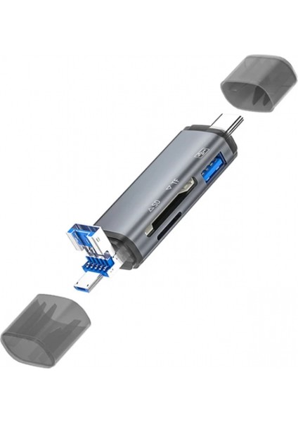 ZR286 ADS307 3 In 1 Type-C Card Reader