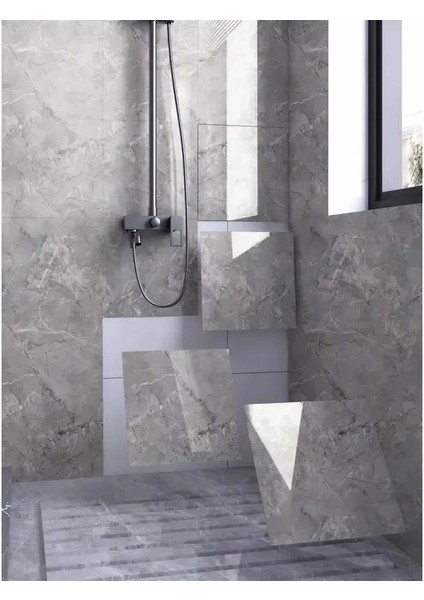 Gri Mermer Desen Duvar Sticker (30*30) - Lisinya fiyatları