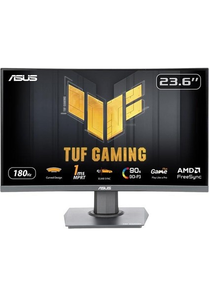 23.6" VA KAVİSLİ TUF GAMING VG24VQER 1MS 180Hz HDMI-DP Gaming Monitör (1920 X 1080)