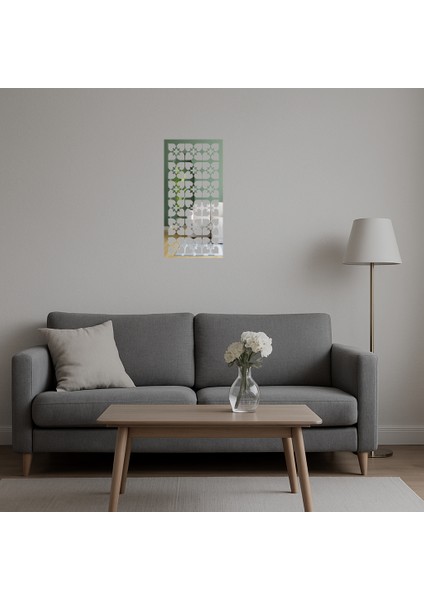 Modern Çiçek Motifli Duvar Aynalı Tablosu - BRF12816-3442 indirimleri