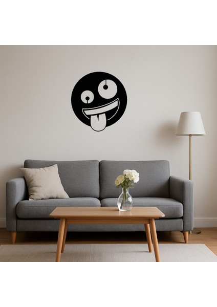 Çılgın Yüz Emoji Mdf Dekoratif Tablo - BRF17026-6371 fırsatları